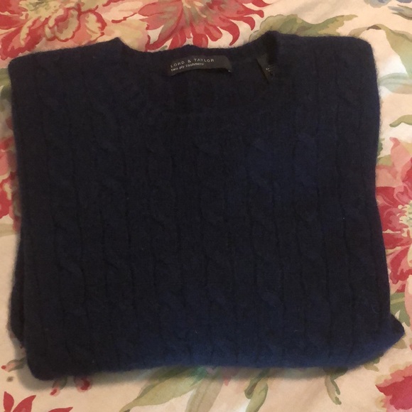 Vintage 00’s LORD & TAYLOR Size Small P Super Soft 2-Ply 100%Cashmere Cable-knit - Picture 9 of 13